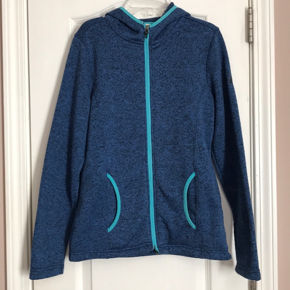 Medium blue and teal hoodie